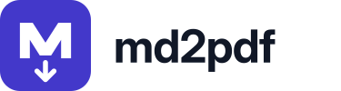 md2pdf
